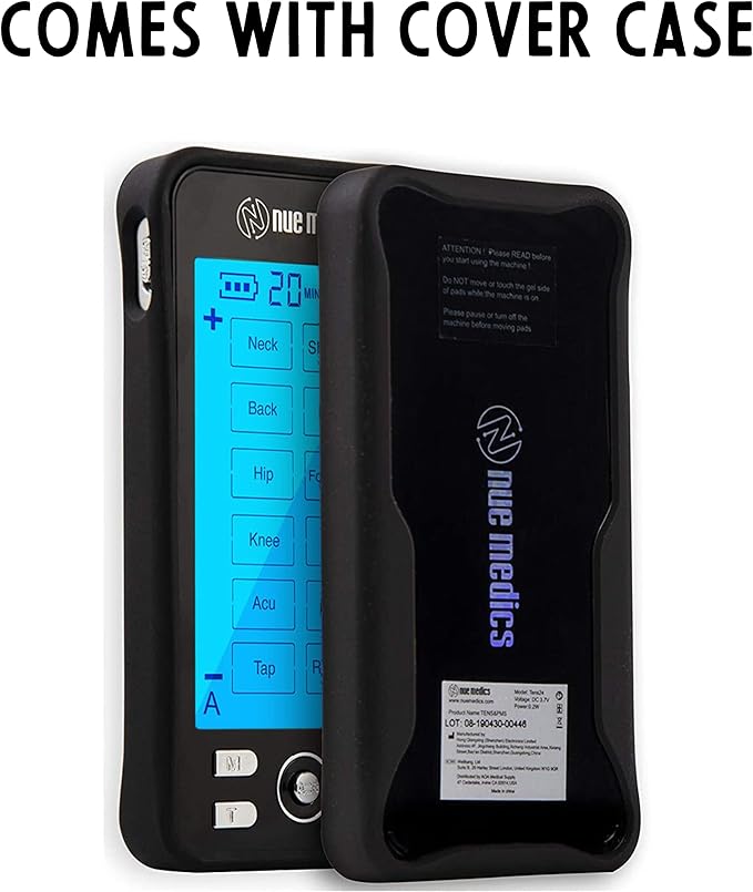 Tens Unit Machine Pulse Massager for Pain Relief, 24 Massage Modes, Rechargeable Muscle Stimulator Device with 10 Pads-StrideForce Fitness