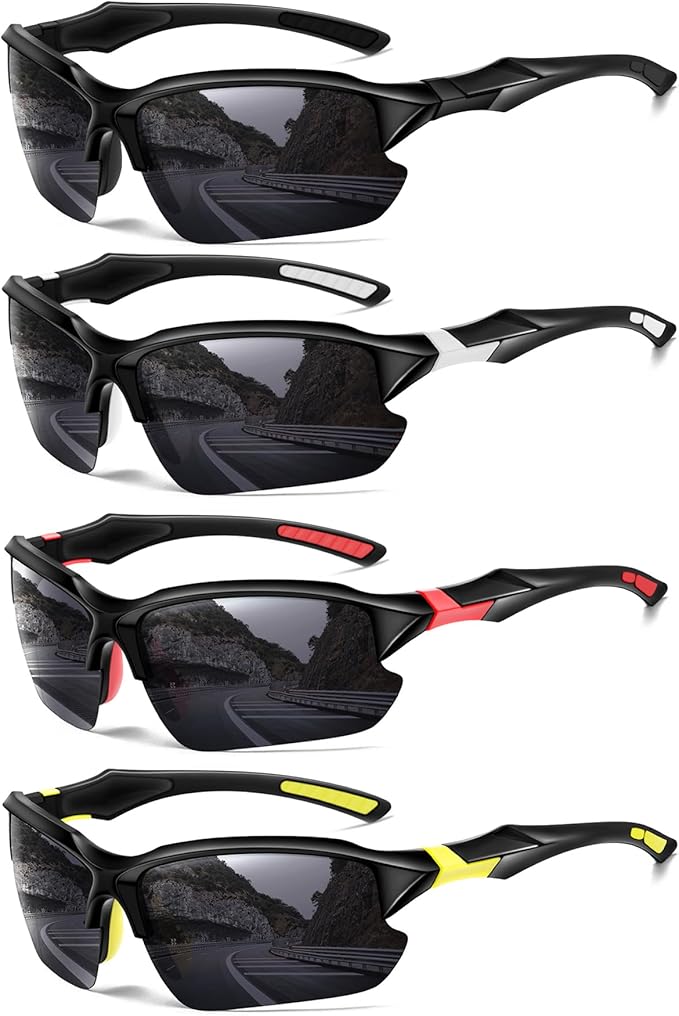 Sports Polarized Sunglasses for Men Cycling Running Fishing UV Protection Sun Glasses Lightweight Half Frame Goggles-StrideForce Fitness