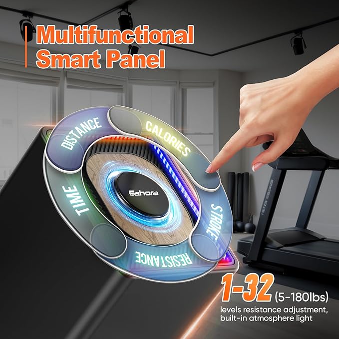 SR3 Pro Smart Home Gym Equipment,Portable Cable Machine for Home Workout ,Max 180lbs Resistance All-in-One Full Body Strength Trainer with Ambient Light-StrideForce Fitness