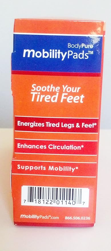 | Mobility Circulation Foot Patches | Made with Lavender, White Tourmaline, Capsaicin | Adhesive Patch Increased Sensation | Relief Pads for Soreness & Pain | Blood Circulation Pads | White-StrideForce Fitness