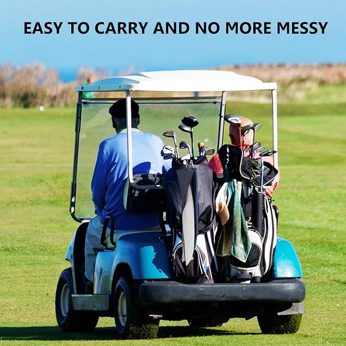 3 Pack Large Golf Towels, 16" x 24" Tri-Fold Portable Microfiber Fabric Waffle Pattern Golf Towel for Golf Bag with Carabiner Clip to Quickly Remove Sand, Mud, Dirt and Sweat-StrideForce Fitness