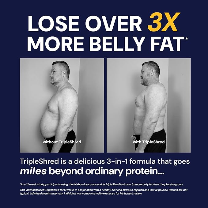 Novex Biotech TripleShred Protein - Pre-Stacked Protein - Increase Energy and Focus - Build Muscle - Chocolate Fudge, 20 svgs-StrideForce Fitness