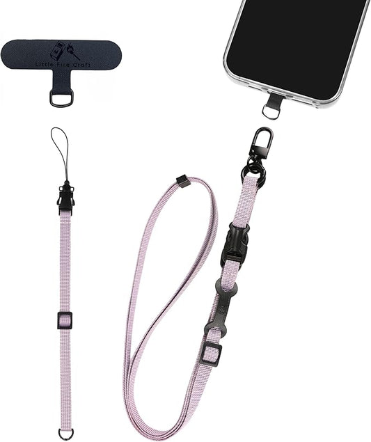 Cell Phone Strap Adjustable Wrist Strap Crossbody Cellphone Holder Extra Long Phone Lanyard Wrist Lanyard (Lavender Grey)-StrideForce Fitness