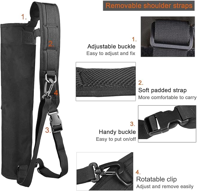 KRATARC Archery Lightweight Back Arrow Quiver Dual Use Foldable Compact Hip Arrows Bag with Molle System Pocket Hanged for Target Shooting Hunting-StrideForce Fitness