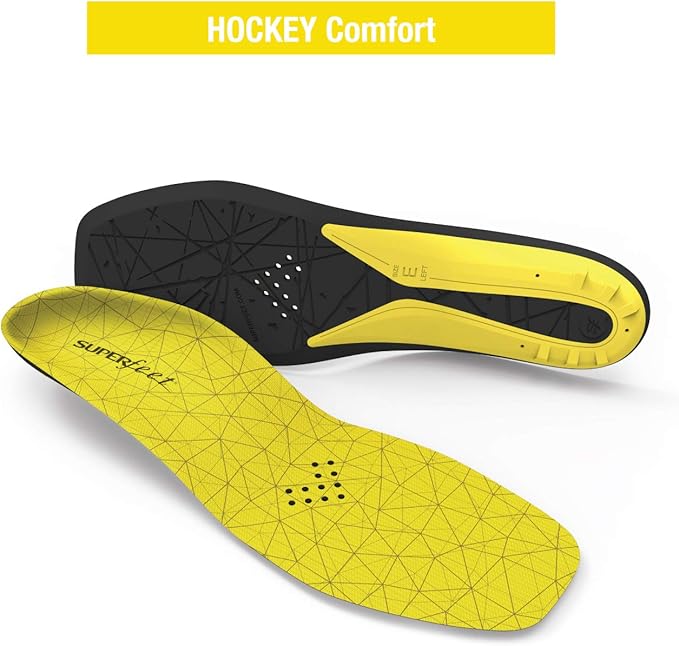 Superfeet Hockey Cushion Insoles - Foam Shoe Inserts for Skates - Professional Grade - Skate Size 9-10-StrideForce Fitness