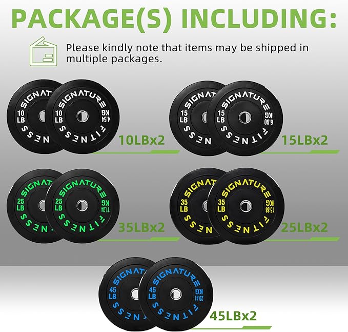 Olympic Bumper Plates Set, 2" Weight Plates for Strength Training & Weightlifting, Paris or Set or Set with Barbell, Multiple Options-StrideForce Fitness