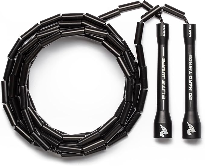 Elite Jumps - Do Hard Things 1” Beaded Jump Ropes - Strong & Durable Materials - Resize & Adjust - Fitness & Cardio Training - Improve Rhythm, Speed, Agility-StrideForce Fitness