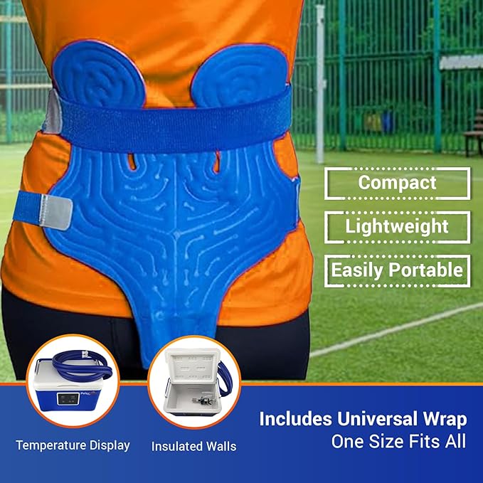 Cold Therapy Machine by Polar Sport - Ice Water Circulation System with Large Adjustable Cold Pad for Pain in The Knee, Shoulder, Ankle, Neck and Recovery After Surgery with Pump (Large)-StrideForce Fitness