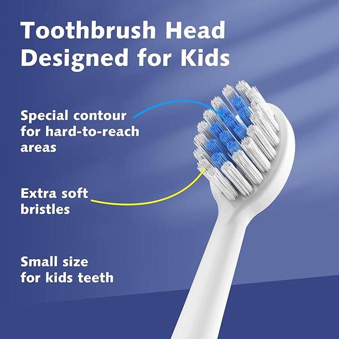 Replacement Toothbrush Heads for Razoko Kids Toothbrush 6 Pack