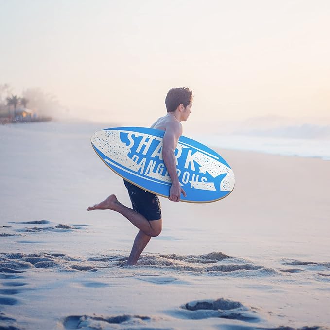 seething 35 Inch Skimboard with High Gloss Coat Wood Skim Board for Beginners,Kids, Teenagers, Adults and All Skimming-StrideForce Fitness