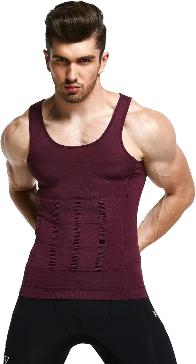 GKVK Mens Slimming Body Shaper Vest Shirt Abs Abdomen Slim-StrideForce Fitness