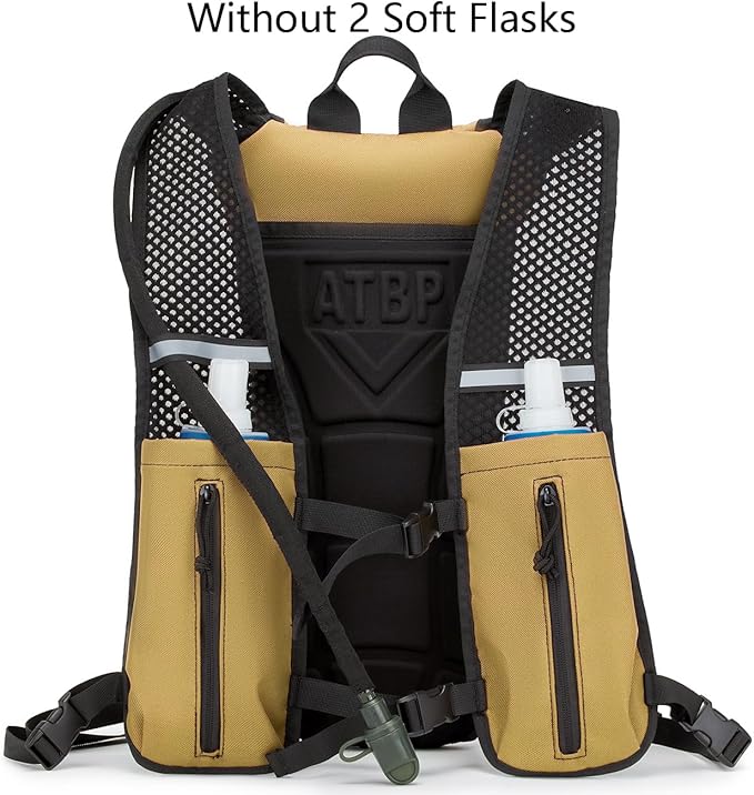 ATBP Running Hydration Vest Pack Tactical 3L Water Bladder Backpack Bag for Cycling Marathon Hiking Daypack Men & Women-StrideForce Fitness