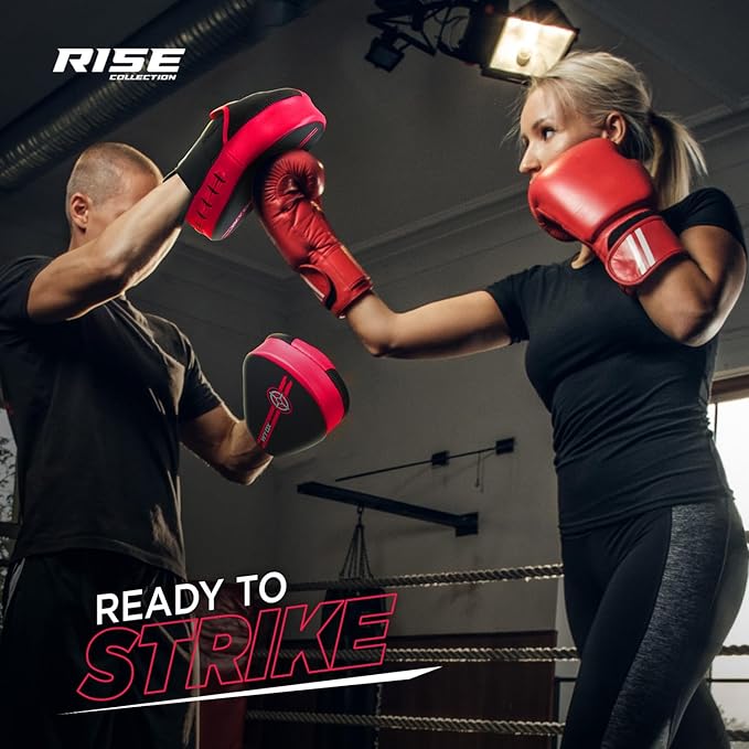 WYOX Curved Boxing Punch Mitts – Boxing Pads Training Set, Punching Mitts for Adults, Kickboxing Pads, Muay Thai Pads, Karate Pads, MMA Training Equipment, Martial Arts Focus Pads-StrideForce Fitness