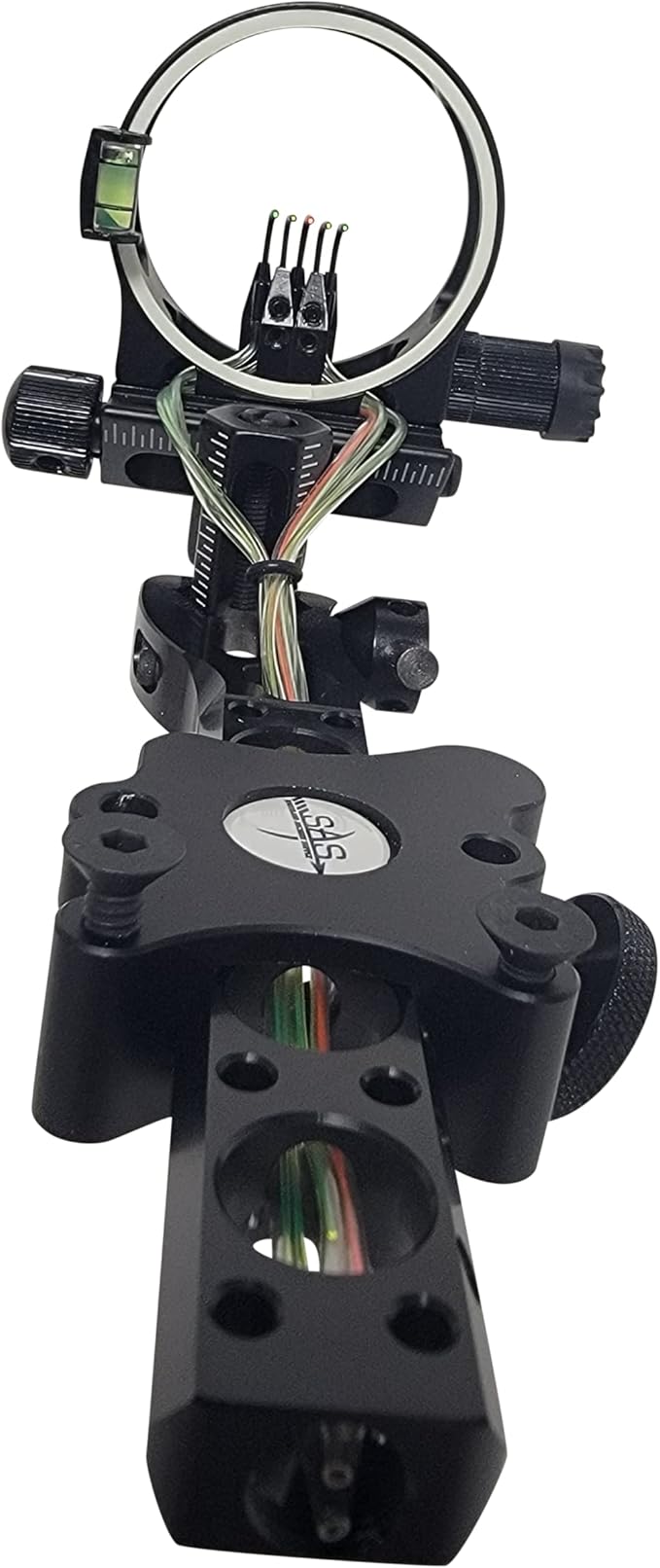 SAS Essence 019" Bow Sight with Micro Adjust Detachable Bracket with LED Sight Light for Archery Compound Bows Hunting Shooting-StrideForce Fitness