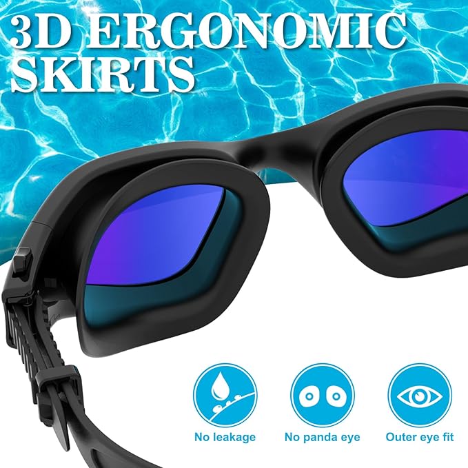 WIN.MAX Polarized Swimming Goggles Swim Pool Goggles Anti Fog Anti UV No Leakage Clear Vision for Men Women Adults Teenagers-StrideForce Fitness