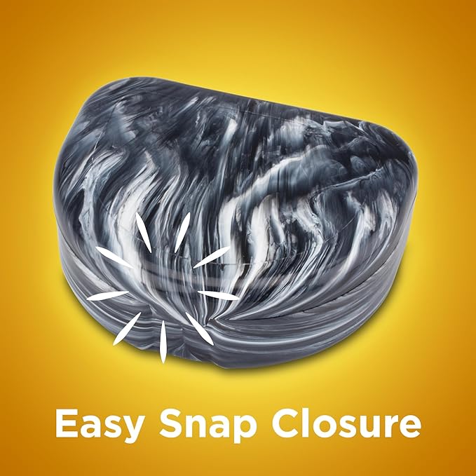 Practicon Marble Retainer Cases, Orthodontic Aligner Case, Mouth Guard Holder (3 Pack) (Black)