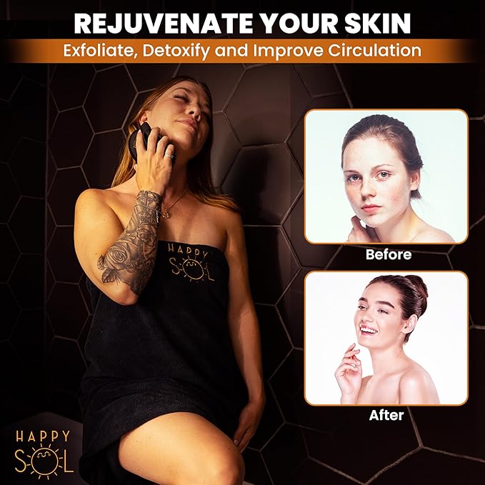 Copper Body Brush - Dry Brushing Body Brush with Ion Charged Copper Bristles, Glowing Skin, Lymphatic Drainage and Blood Circulation Improvement-StrideForce Fitness