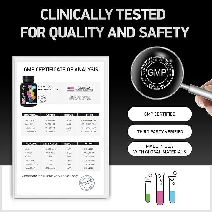 Dental Probiotics for Teeth and Gums - Best Lactobacillus Salivarius Tablets Fight Chronic Bad Breath & Restore Good Bacteria- Oral Probiotic Prebiotic Advanced Treatment for Mouth Health - 45 Tablets