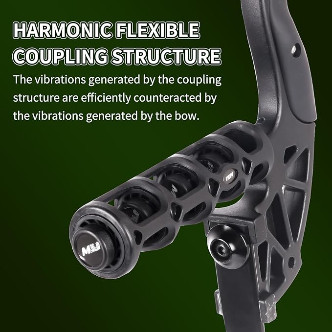 Archery 6" Lightweight Bow Stabilizer - Flexible Coupling Stabilizer for Compound/Recurve Bow Reduceing Noise and Vibration, Dampeners Balance Bar for Improved Bow Balance & Stability-StrideForce Fitness