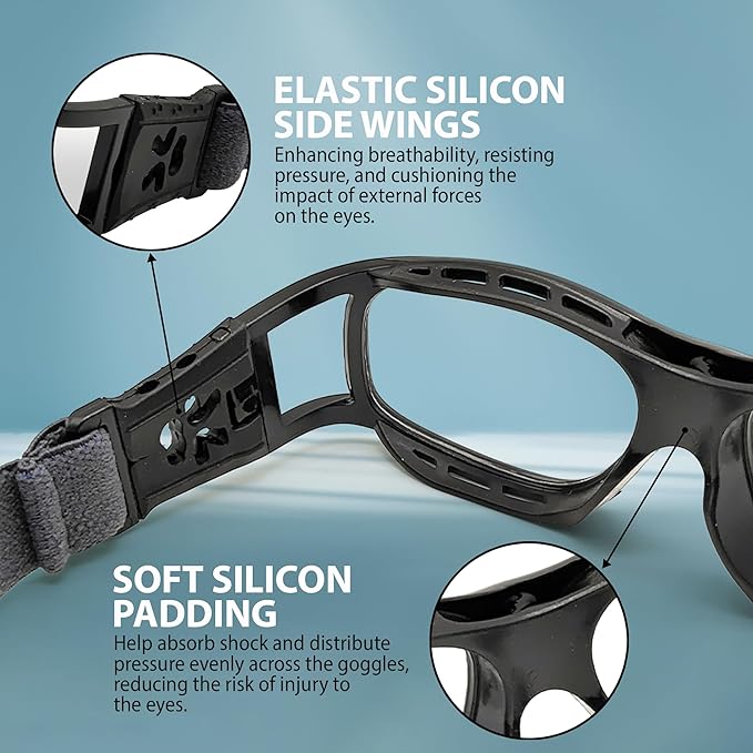 BLUE CUT Safety Outdoor Sports Goggles Unisex Anti Fog Ideal For Basketball Racquetball-StrideForce Fitness