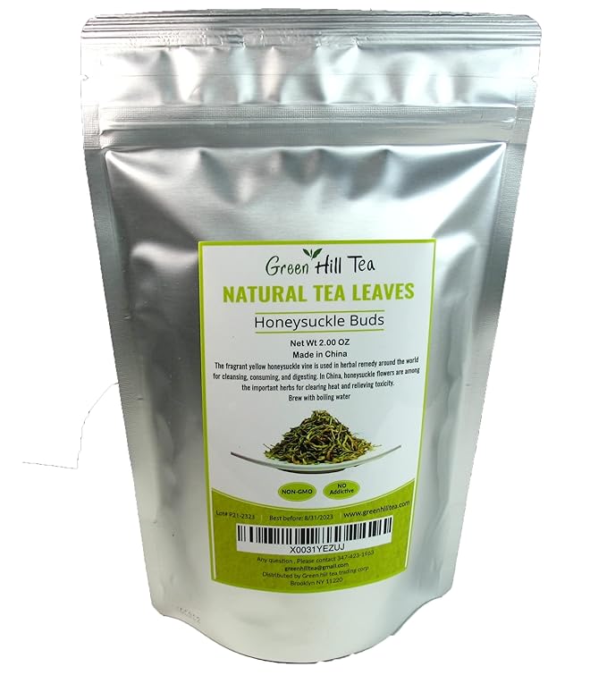 Greenhilltea traditional health herbs, Honey suckle dried herbal tea honeysuckle 2 OZ (56 grams)-StrideForce Fitness
