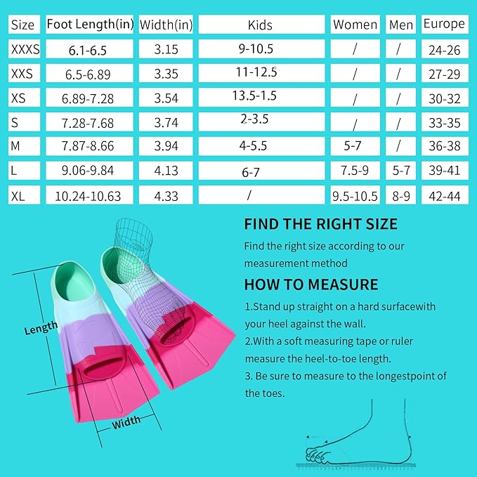 Kids Swim Fins,Short Comfortable Flippers for Lap Swimming and Training for Child,Girls,Boys,Beginners-StrideForce Fitness