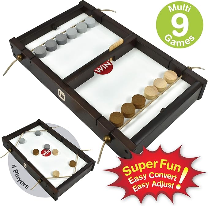 Shooz n TOZZ: Wooden Multi Tabletop Indoor Portable Board Games for Kids and Family-StrideForce Fitness