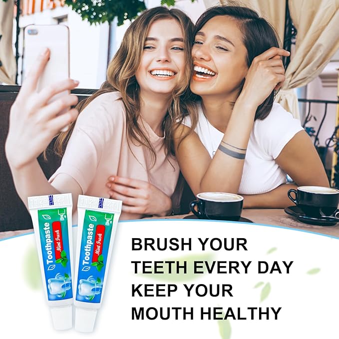 0.176 oz Bulk Travel Size Toothpaste,300 Tubes 5 Grams Extra Small Toothpaste Travel Size Bulk Mint Flavor Mini Disposable Toothpaste for Hotel,Guests,Homeless,School(Too Small,Only be Single Use)