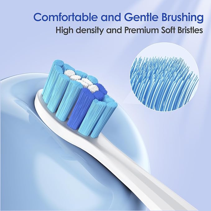 MRYUESG Replacement Toothbrush Heads Compatible with Philips Sonicare, 10 Pack, Electric Tooth-Brush Replacement Heads Compatible with Phillips,5 Green 5 Blue