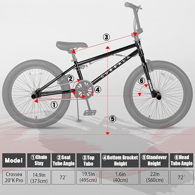 Freestyle BMX Bike, 18 20 Inch Kids Bicycle for 5-13 Years Old Kids and Beginner Level Rider, Multiple Colors-StrideForce Fitness