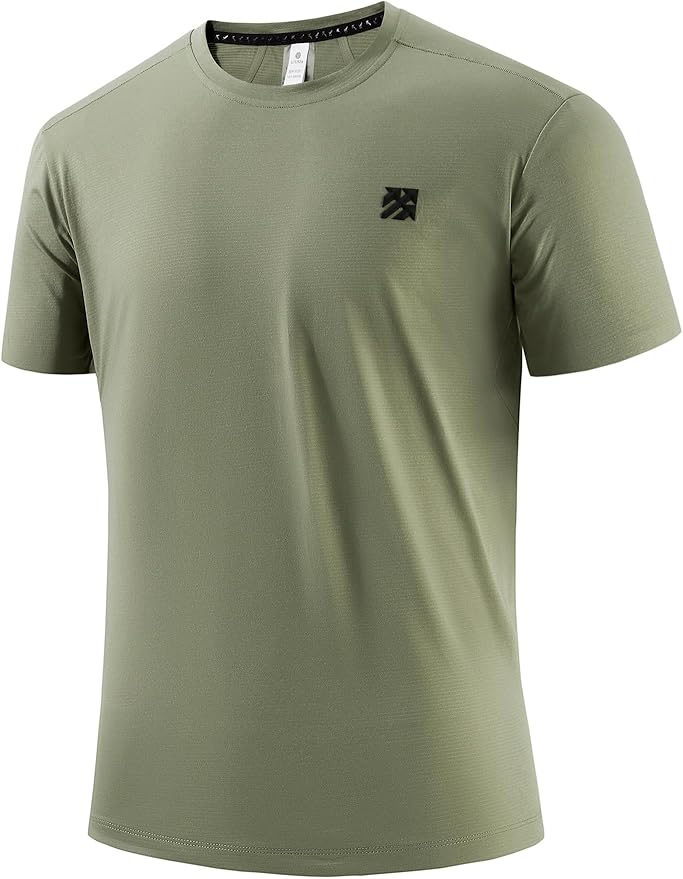 Mens Seamless Workout T-Shirts Lightweight Moisture Wicking Running Hiking Camping Tennis Pickleball Shirts for Men-StrideForce Fitness