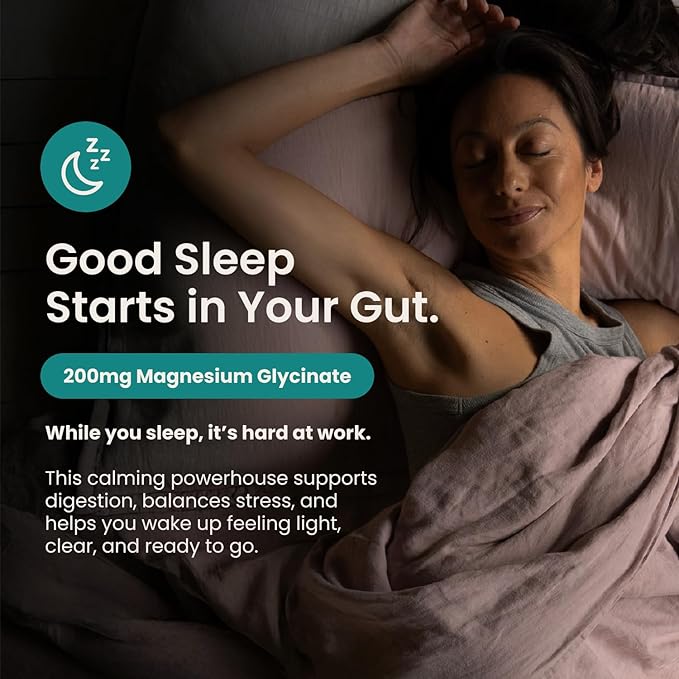 Nighttime Prebiotic Fiber Powder with Digestive Enzymes & Magnesium Glycinate for Sleep | Gut Health Supplement for Women & Men - Digestion Support, Bloating Relief - Citrus, 7 Servings-StrideForce Fitness