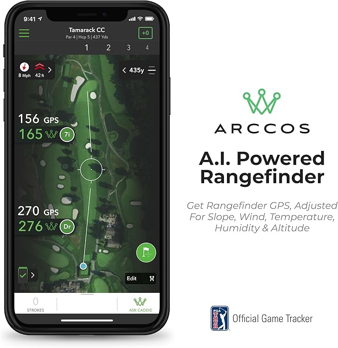 Arccos Smart Sensors: Automatic Golf Game Tracking System, A.I. Powered GPS Rangefinder & Smart Club Distances-StrideForce Fitness