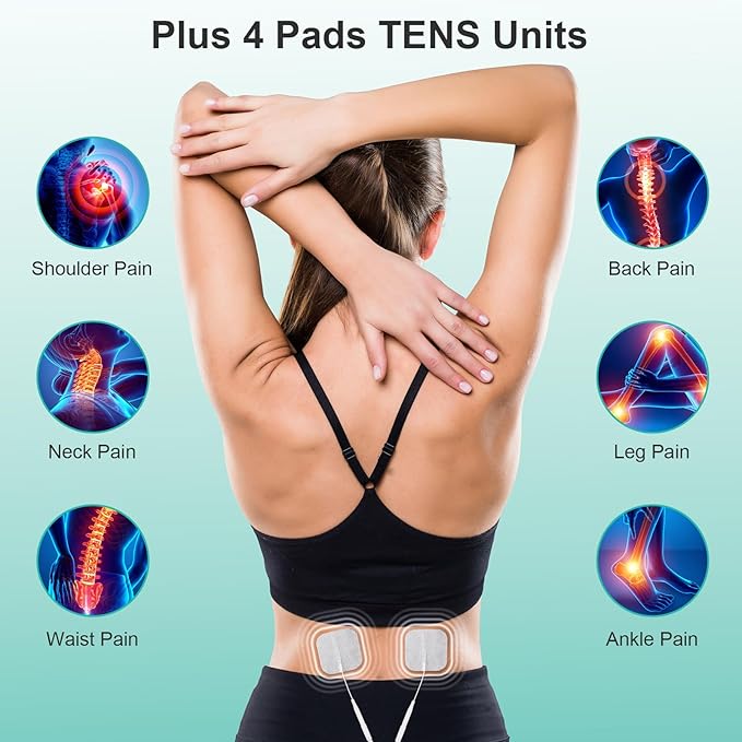 QUINEAR Foot Massager with TENS & EMS for Neuropathy, Foot Stimulator for Pain Relief and Circulation, Nerve Muscle Massager with Remote Control, Relieve Swelling and RLS-StrideForce Fitness