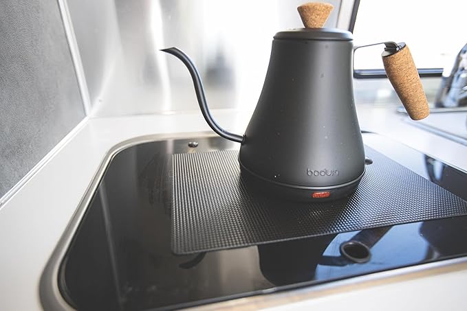 CatTongue Grips Non-Adhesive Anti-Slip Mat - Multi-Purpose Non-Slip Pad For Chefs & Home Cooks - Ideal Cutting Board Mat & Drawer Liner - Kitchen Essentials For Safety (Black, 8” x 12”)