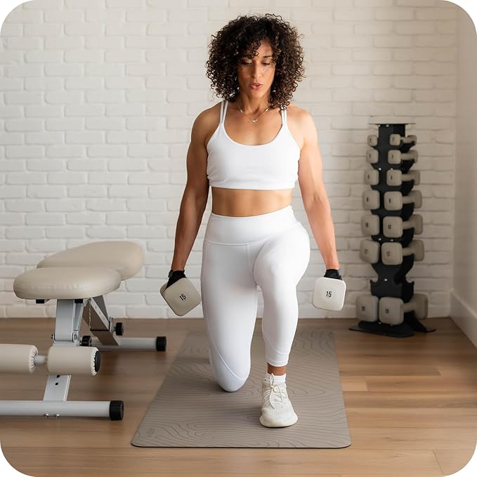 SafeGrip Dumbbells, Anti-Slip, Anti-Roll, Thick Handles, Free Weights, Square Dumbbells for Secure Workouts at Home, Weightlifting, and Personal Training-StrideForce Fitness