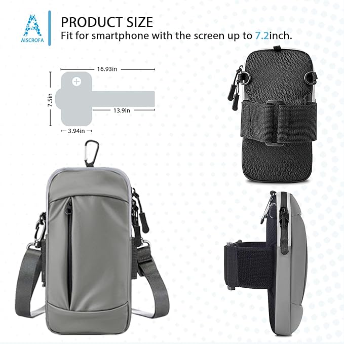 Phone Holder Arm Bands for Running Armband Small Crossbody Bags for Women Kids,iPhone 15 14 13 12 11 Pro Max Xs Xr X 6 7 8 Plus SE Mini Galaxy Ultra Edge S24 S23 Note-StrideForce Fitness