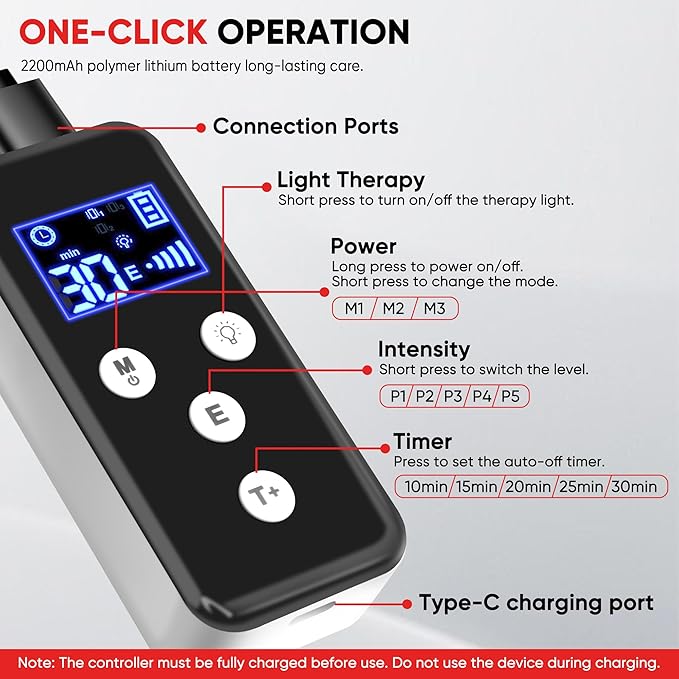 Red Light Therapy for Knee Pain Relief,Vibration Knee Massager with 660nm&850nm,3 in 1 Heated Knee Brace for Knee/Joint/Elbow/Shoulder,Rechargeable Near Infrared Light Therapy Device-StrideForce Fitness