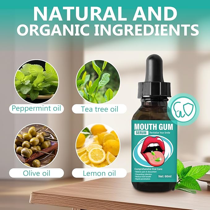 Feulover Gum Restore Drops - Natural Gum Support, Fresh Breath and Portable Oral Care，Helps Soothe Dry Mouth, Occasional Bad Breath, and Maintain Oral Wellness，Natural & Alcohol-Free Formula