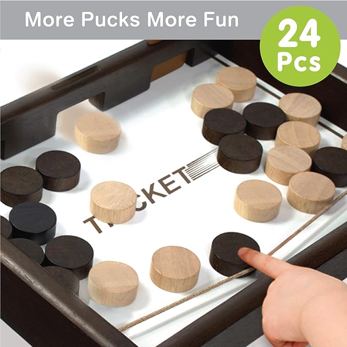 Tricket VS Checkers : Wooden Multi Tabletop Indoor Portable Board Games for Kids and Family-StrideForce Fitness