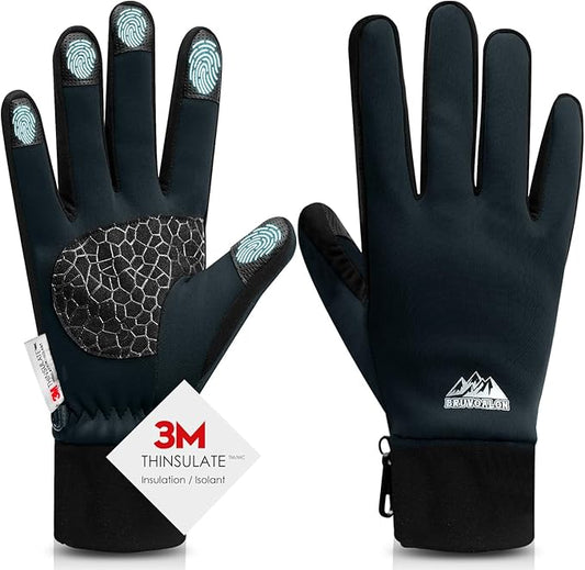Bruvoalon Winter Gloves for Women & Men, 3M Thermal Insulation, Lycra Fabric, Windproof, Touchscreen, Anti-Slip, Cold Weather-StrideForce Fitness