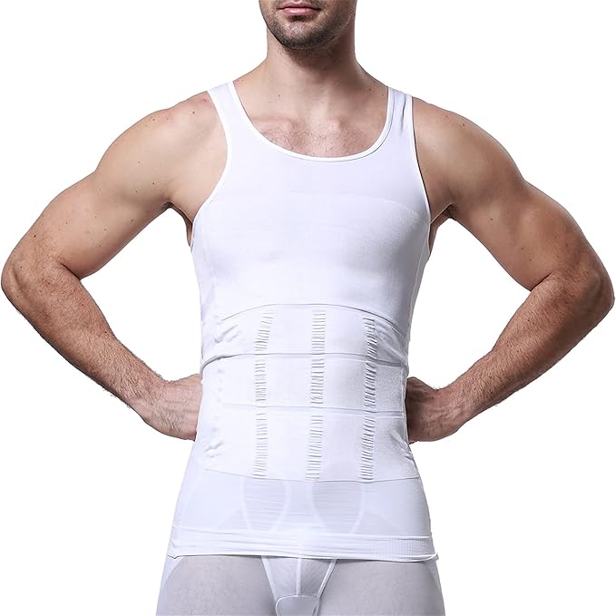 GKVK Mens Slimming Body Shaper Vest Shirt Abs Abdomen Slim-StrideForce Fitness