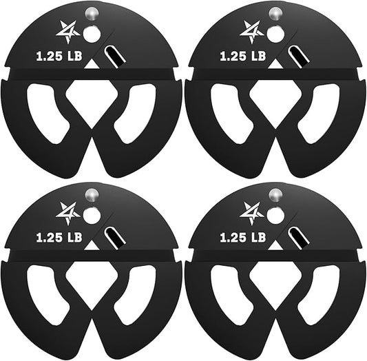Yes4All Fractional Weight Plates Set, Available In Steel And Rubber, Set of 2/4/6 Plates in 1.25LB, 2.5LB, or 5LB Sizes, Micro Change Plates for Dumbbell and Olympic Barbell Weightlifting-StrideForce Fitness