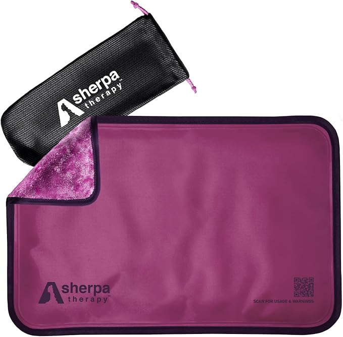 Medium Flexible Gel Ice Packs Reusable - Hot and Cold Soft Ice Packs for Injuries Reusable for Ankle, Arm, Foot, Leg, Back Pain Relief - 8" x 12" - Purple-StrideForce Fitness