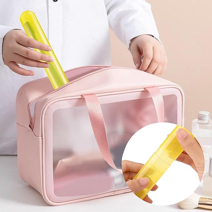 6 Pack Travel Toothbrush Case, Breathable Portable Toothbrush Holder, Plastic Toothbrush Cover Container for Traveling, Bathroom, School, Home, Business, Camping