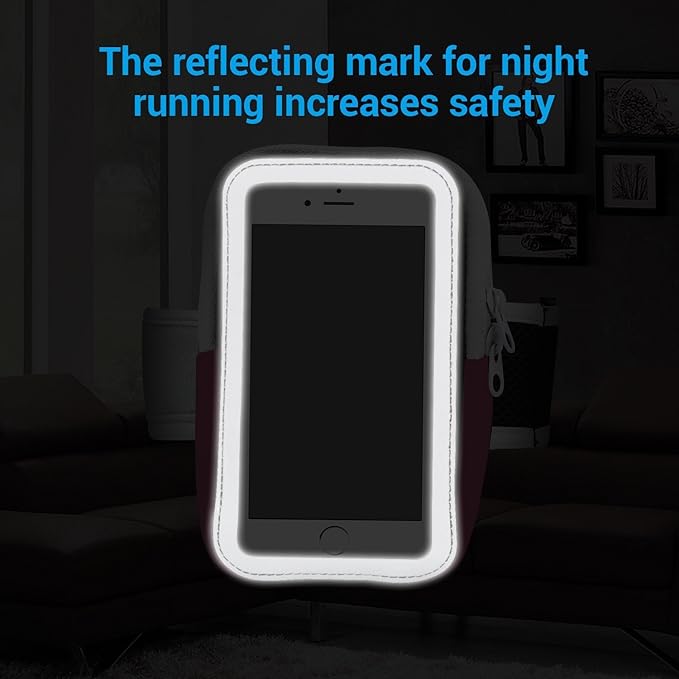 LENPOW Multifunctional Outdoor Sports Armband Sweatproof Running Armbag Casual Arm Package Bag Gym Fitness Cell Phone Bag Key Holder for iPhone 16 15 14 13 12 Pro MAX Plus Samsung Galaxy Note S24 S23-StrideForce Fitness