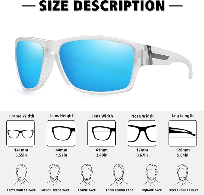 STORYCOAST Polarized Sports Sunglasses for Men Women Unbreakable Frame Cycling Fishing Driving-StrideForce Fitness