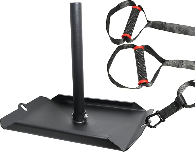 Weight Sled Made of One Pice Premium Steel. Workout Sled Improves Speed and Power. Weight Sleds for Training Used Indoor & Outdoor. Workout Sled Push Pull Moments.-StrideForce Fitness