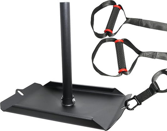 Weight Sled Made of One Pice Premium Steel. Workout Sled Improves Speed and Power. Weight Sleds for Training Used Indoor & Outdoor. Workout Sled Push Pull Moments.-StrideForce Fitness