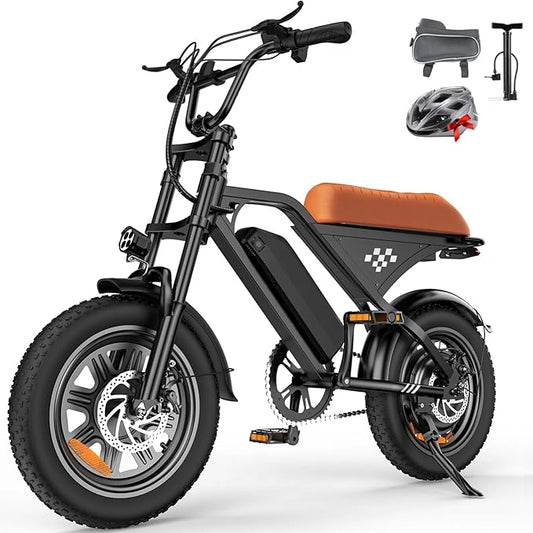 Electric Bike for Adults,16" Electric Dirt Bike with 750W Motor,22MPH 55 Miles PAS Range ebike,UL2849 Certified 374.4WH Battery USB Charging Commute Off Road Ebikes for Adults and Teens-StrideForce Fitness